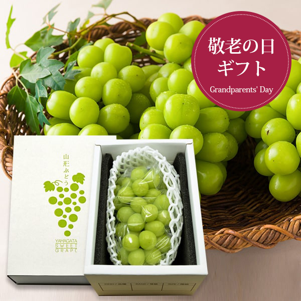 敬老の日ギフト】プレミアムぶどうシャインマスカット約600g(300g×2パック)