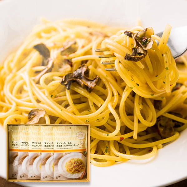 舟形マッシュルーム／マッシュルームとオニ オンのペペロンチーノ2人前×5袋