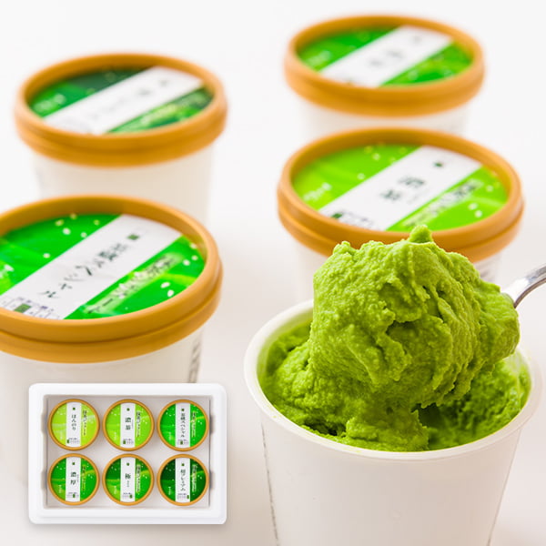 桑名園／お茶屋の抹茶ジェラート詰合せ6個入(6種類)