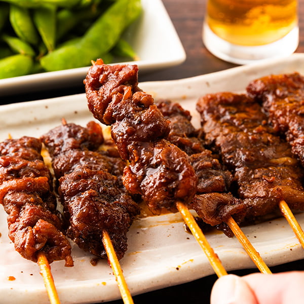 肉の中村／加熱調理済み国産焼き鳥詰合せ15本（もも串・皮串・山形豚