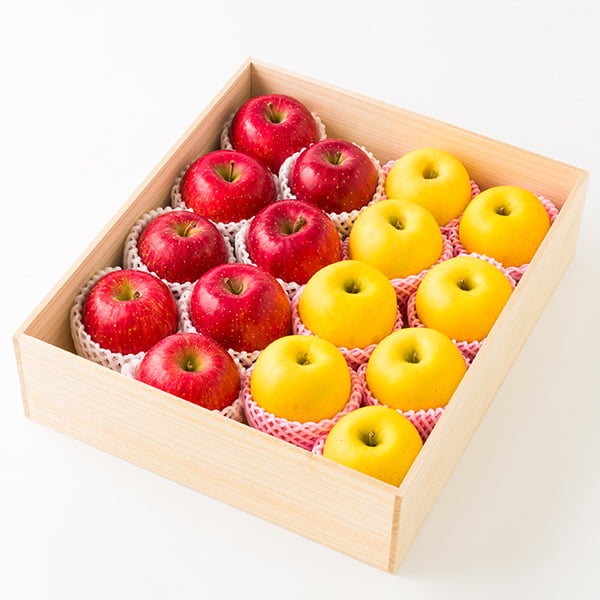 旬果》朝日町の蜜入りりんごのセット(ふじりんごとはるか)約5kg[桐箱]