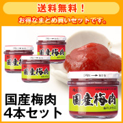 【送料無料】国産梅肉4本セット