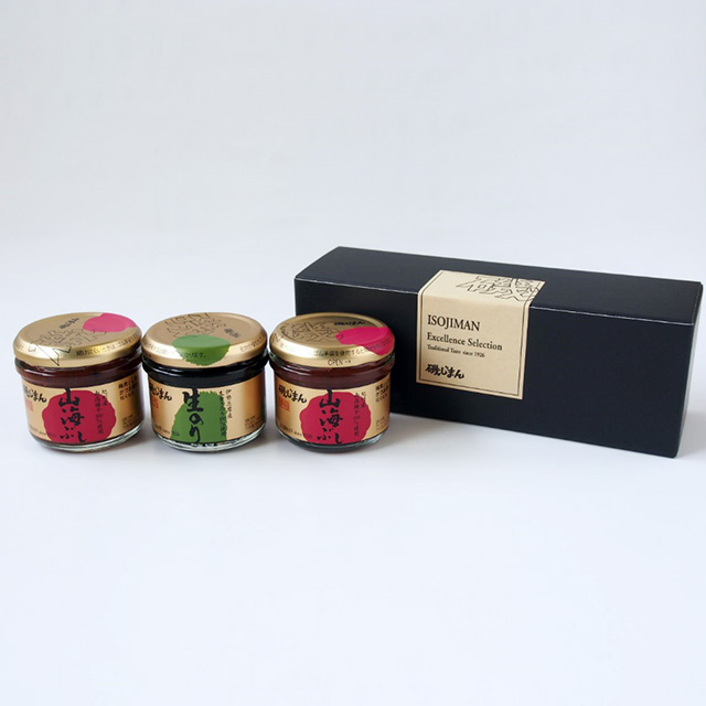 【お手軽ギフト】黒箱 山海ぶし2本･生のり1本 二種3本詰合せ