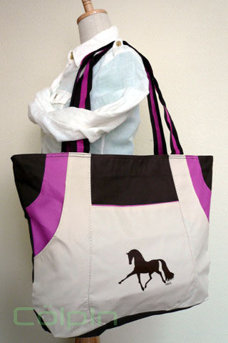 ドレッサージ柄トートバッグ