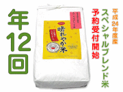 特別栽培減農薬 晴れやかスペシャルブレンド米（7年度産）　27KG【年間契約 月１回 10日着 送料無料（沖縄・北海道除く）】