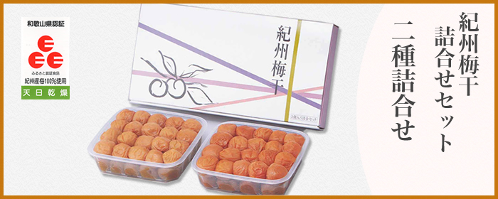 紀州梅干 詰合せセット 二種詰合せ 【310g から 380gの組合せ】
