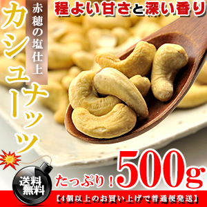 カシューナッツ 生 うす塩 500g 訳あり F