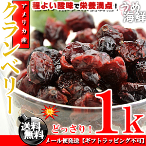 【送料無料】 ドライクランベリー ( アメリカ産 ) 1kg(500g×2個) クランベリー ドライ ベリー ドライフルーツ ドライ ぶどう フルーツ スイーツ くらんべりー 果物 葡萄 菓子材料