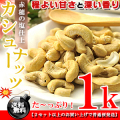 カシューナッツ 生 うす塩1kg（500g×2個） 訳あり 送料無料