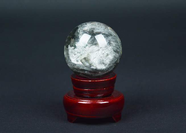 水晶！天然水晶玉 ガーデンクォーツ 台座付 No.G005 【水晶】【クリスタル】【風水】【インテリア】【ガーデンクォーツ】【パワーストーン】