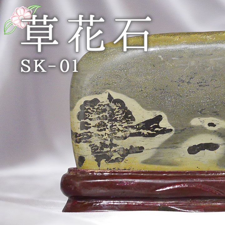 ピクチャーストーン 草花石SK-01（観賞用鉱石）