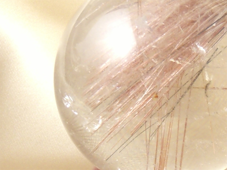 天然ルチル水晶玉 No.008