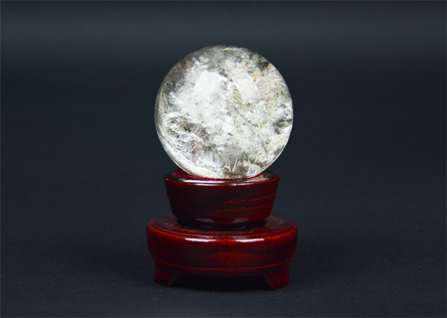 水晶！天然水晶玉 ガーデンクォーツ 台座付 No.G003 【水晶】【クリスタル】【風水】【インテリア】【ガーデンクォーツ】【パワーストーン】