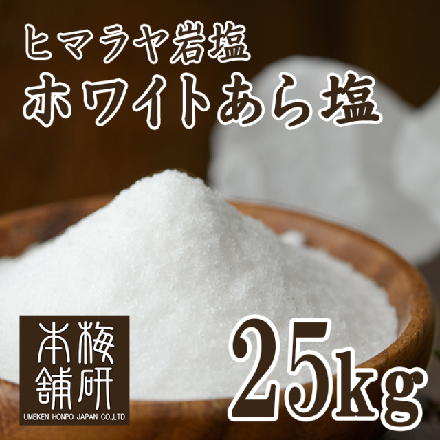 【食用】岩塩 ヒマラヤ岩塩 ホワイト あら塩 ホワイトソルト 25kg 約0.15-1mm HACCP管理 BRC認証 ハラール認証  熱中症対策 バーベキュー 塩 BBQ おすすめ 肉 海鮮 仕込み