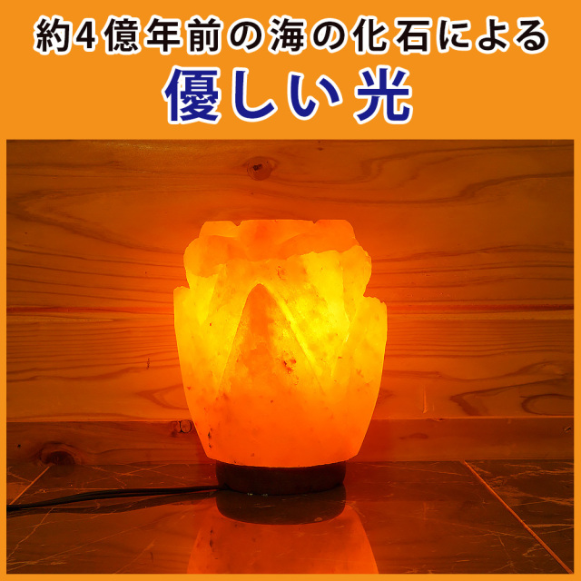 【中古】梅研本舗 岩塩 岩塩ランプ ソルトランプ ムーン型 ヒマラヤ岩塩 ソケット 電源コード 日本製 インテリア