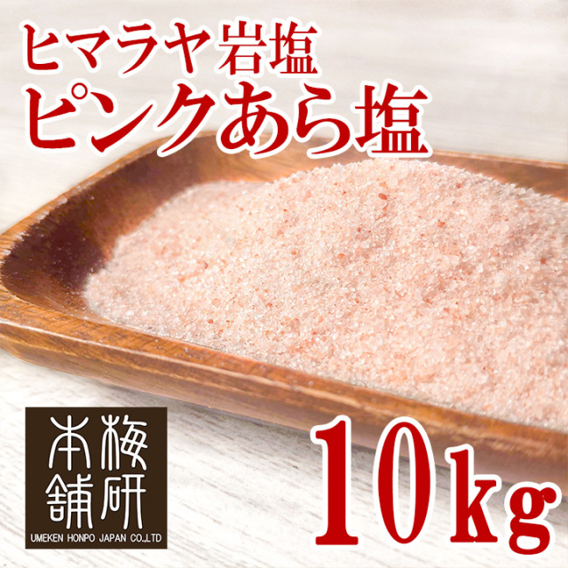 【食用】岩塩 ヒマラヤ岩塩 ピンクソルト ピンク あら塩 10kg 約0.15-1mm ピンクソルト HACCP管理 BRC認証 ハラール認証  熱中症対策 バーベキュー 塩 BBQ おすすめ 肉 海鮮 仕込み