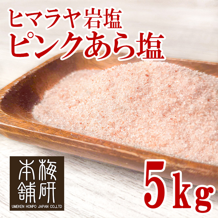 【食用】岩塩 ヒマラヤ岩塩 ピンクソルト ピンク あら塩 5kg 約0.15-1mm HACCP管理 BRC認証 ハラール認証  熱中症対策 バーベキュー 塩 BBQ おすすめ 肉 海鮮 仕込み