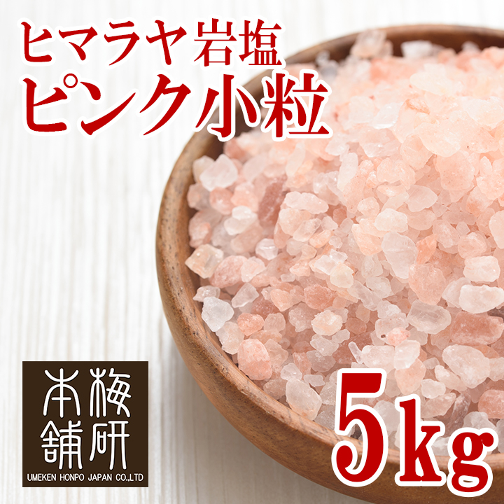 【食用】岩塩 ヒマラヤ岩塩 ピンク 小粒 5kg 約2-5mm ピンクソルト ミル用 ミルタイプ HACCP管理 BRC認証 ハラール認証  熱中症対策 バーベキュー 塩 BBQ おすすめ 肉 海鮮 仕込み