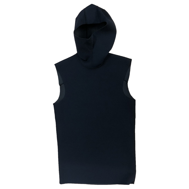 【着る魔法瓶】エアースキン ブラックメタリックス フードベスト （メンズ）