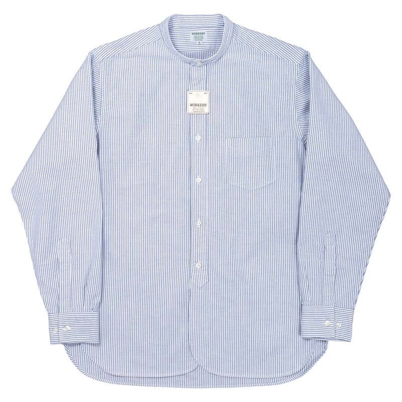 Band Collar Shirt 26AW Supima OX Stripe