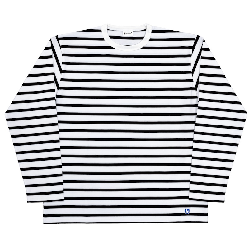 Border Crew Long Sleeve 2024S/S Black×White