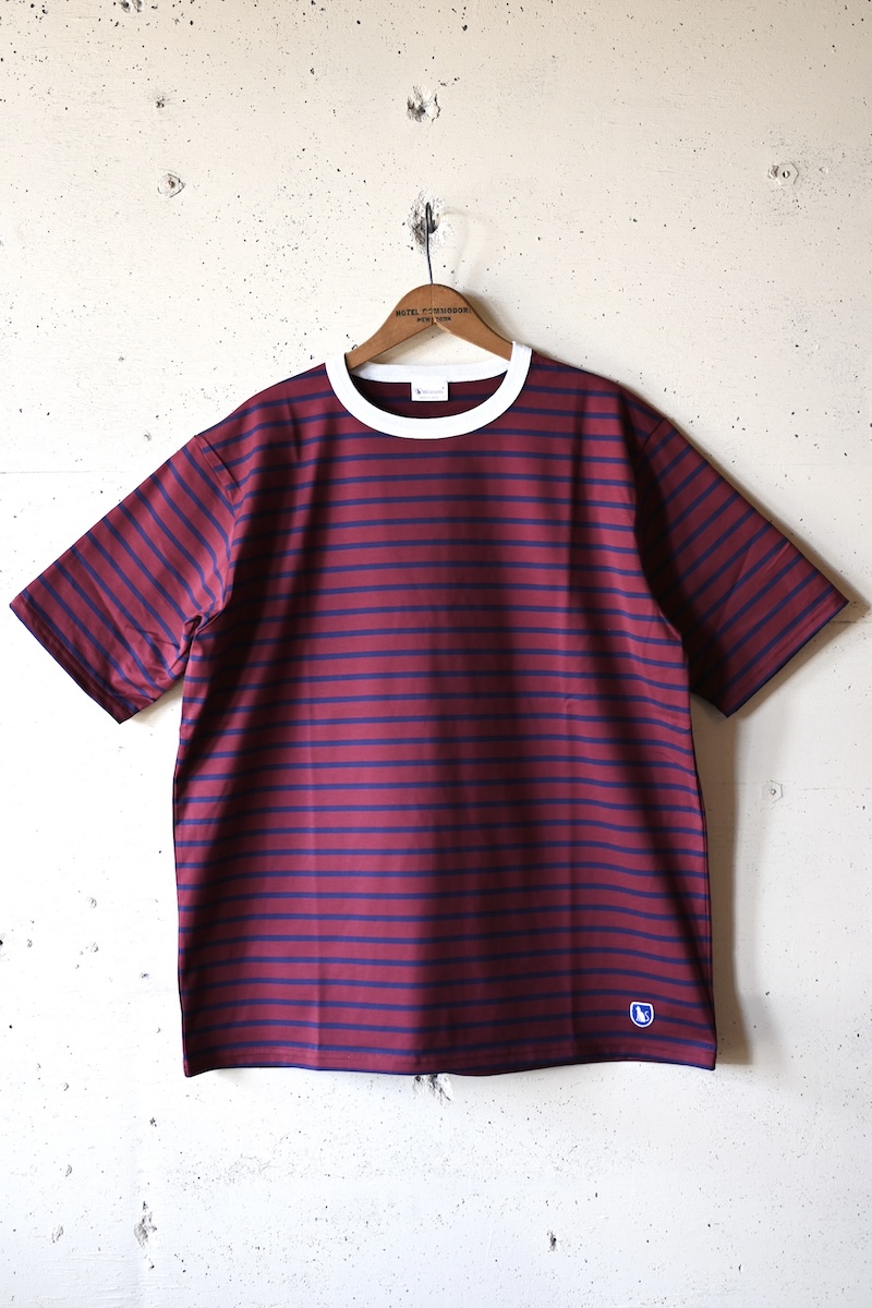 Border Tee Short Sleeve 6oz Trim White×Red×Navy