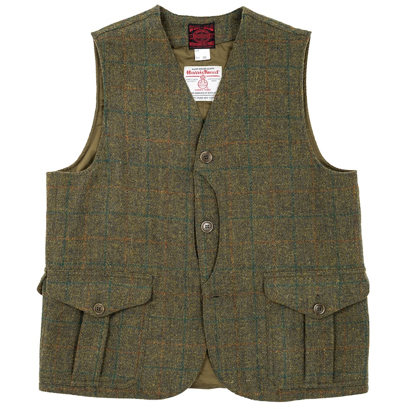Cruiser Vest Harris Tweed Green