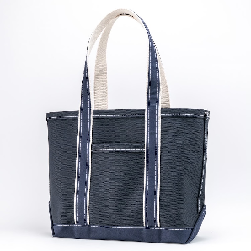 Deluxe Pocket Tote Bag D.Navy×Navy Handle Long