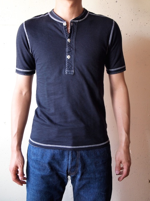 HOMESPUN Slub Terry S/S Henry TEE, Black