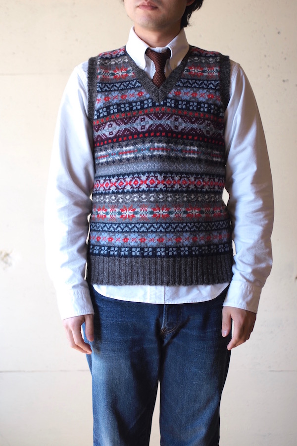 fair Isle Vneck knit