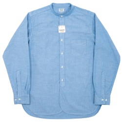 Band Collar Shirt 26AW Supima OX Blue Pale