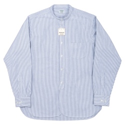 Band Collar Shirt 26AW Supima OX Stripe