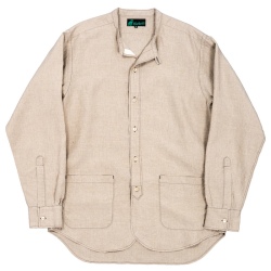 Band Collar Shirt 26SS Ecru Linen
