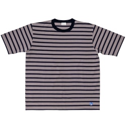 Border Tee Short Sleeve (25S/S) Grey × Navy