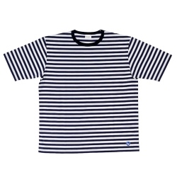 Border Tee Short Sleeve 6oz Navy×White