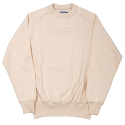 Cotton Saddle Shoulder Sweater White