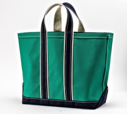 Deluxe Tote, Green Body × Navy Handle