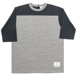 Football Tee Plain 2-Tone Grey × Fade Black