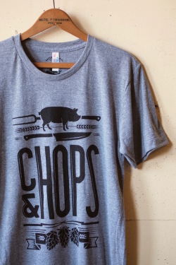 Monorail Studio T-Shirt Chops & Hops Athletic Grey-1