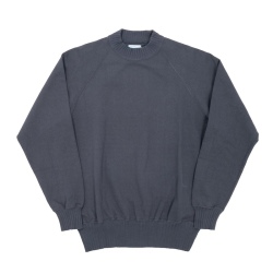 Raglan Cotton Sweater 26AW Fade Black
