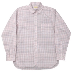 Round Collar Shirt 25AW Poplin Tattersall