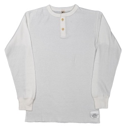 Thermal Henley Neck HONEYCOMB THERMAL White