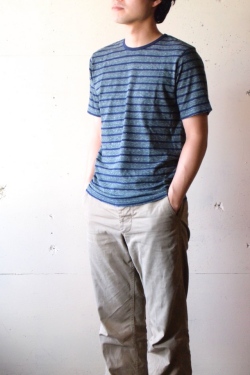 UNION GARMENT 247 Border TEE, Green-Navy-1