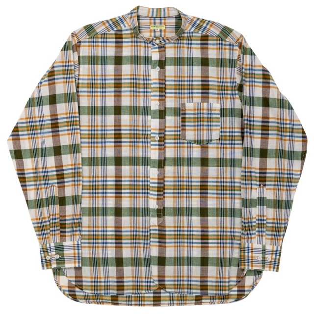 WORKERS] Band Collar Shirt (2025S/S)/ 3oz India Madras