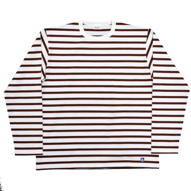 WORKERS] Border Tee Crew, Long Sleeve (2024 S/S) / 9oz 天竺, Brown  
