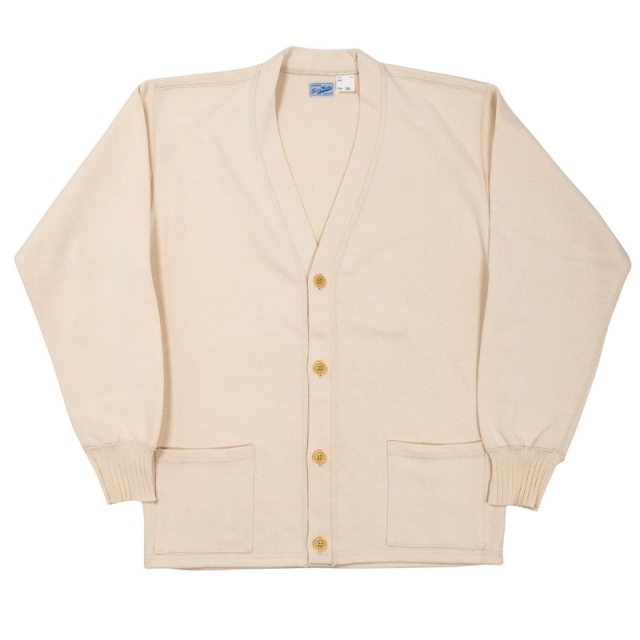 workers  スウェット　カーディガン WORKERS] Cotton Cardigan Sweater / White【UNCLE JOHN】通販