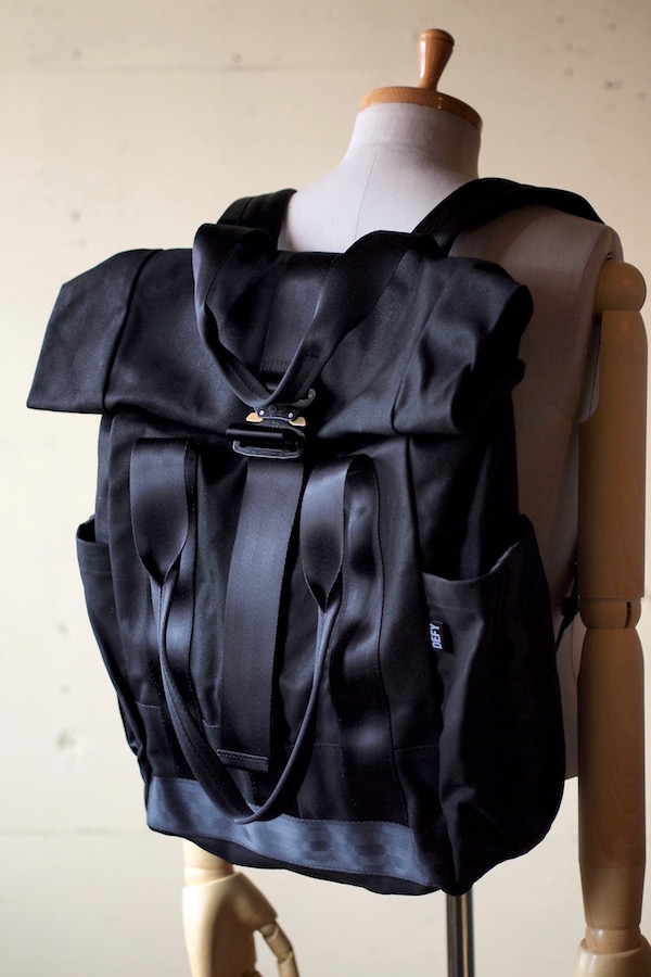 DEFY BAGS] VerBockel Rolltop Pack / Wax Canvas, Black【UNCLE JOHN  