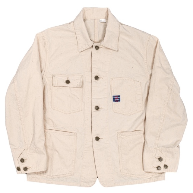 WORKERS] SUPER BIG CAT Railroad Jacket / 10oz White Denim【UNCLE