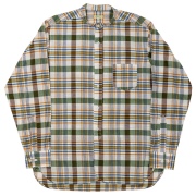 Band Collar Shirt 25SS India Madras Orange