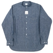 Band Collar Shirt 26AW Indigo Chambray